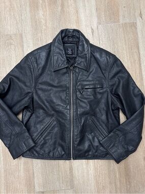 The Limited women’s Black Leather Bomber Jacket